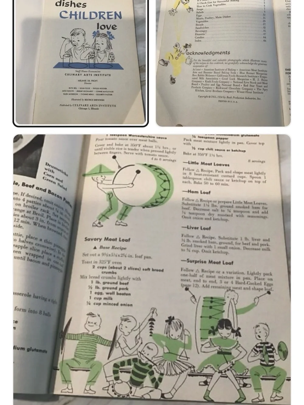 Vintage 1950’s Children Love Cookbook -